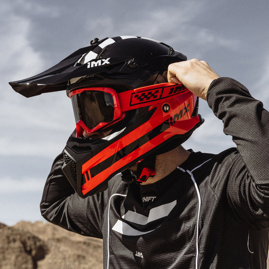Kask iMX FMX-02 czarno czerwony