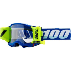 100 PROCENT GOGLE MODEL ACCURI 2 FORECAST ROLL-OFF BLUE - KOLOR NIEBIESKI/BIAŁY/ŻÓŁTY FLUO SZYBKA PRZEŹROCZYSTA