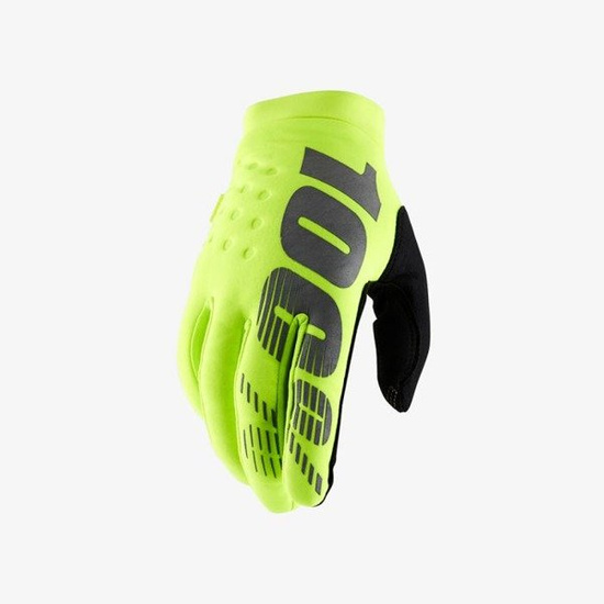 Zimowe Rękawice 100% BRISKER Fluo Yellow/Black 2019