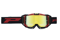 PROGRIP 2024/11 GOGLE PG3303-125 FL VISTA KOLOR CZARNY CZERWONY (SZYBA ŻÓŁTA PG3347 LIGHT SENSITIVE, ANTISCRATCH, NO FOG, ANTI UV + SZYBA PG3310 GRATIS) (PZ3303-125 FL)