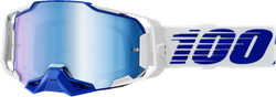 100 PROCENT GOGLE MODEL ARMEGA BLUE - MIRROR BLUE LENS - KOLOR NIEBIESKI/BIAŁY SZYBKA NIEBIESKIE LUSTRO