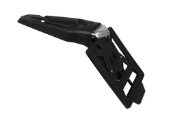 RACETECH (RTECH) UNIWERSALNE MOCOWANIE TABLICY REJESTRACYJNEJ ( DODATKOWY BŁOTNIK TYŁ/ WYPINANA REJSTRACJA ) Z LAMPKĄ LED ( KĄT 60 STOPNI ) KOLOR CZARNY