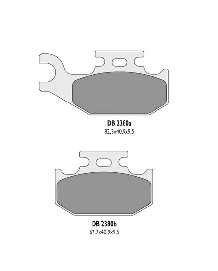 DELTA BRAKING KLOCKI HAMULCOWE KH317 ATV SUZUKI LT-A 500 VISION '02 TYŁ - ZASTĘPUJĄ DB2380MX-D ORAZ DB2380QD-D