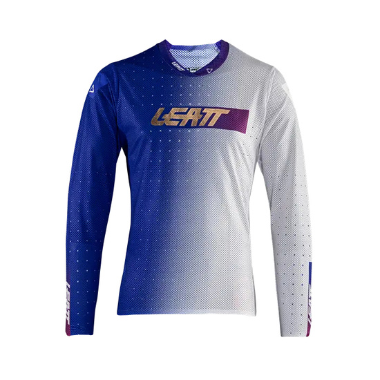 LEATT KOSZULKA ROWEROWA (DZIECIĘCA) MTB GRAVITY 4.0 JUNIOR JERSEY ULTRABLUE KOLOR NIEBIESKI/BIAŁY ROZMIAR S (120-130cm)