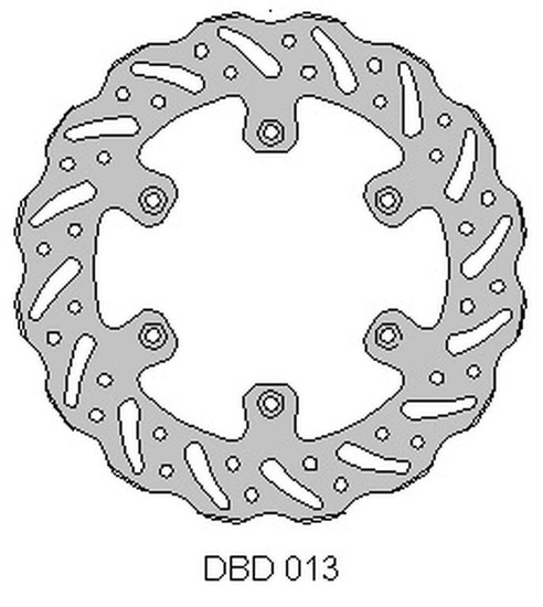 DELTA BRAKING TARCZA HAMULCOWA TYŁ KAWASAKI KX 125 '89-'02, KX 250 '89-02, WAVE (220X100X4MM) (6X6,5MM) (NG138)