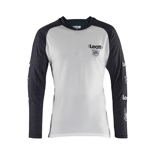 LEATT KOSZULKA ROWEROWA MTB GRAVITY 2.0 JERSEY WHITE KOLOR BIAŁY/GRAFITOWY ROZMIAR XXL