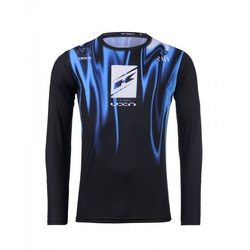 KENNY RACING KOSZULKA CROSS/ENDURO MODEL TRACK KID/JUNIOR RAW SMOKE KOLOR CZARNY/BIAŁY/NIEBIESKI ROZMIAR XXXXS