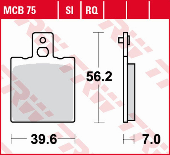 TRW LUCAS ZF KLOCKI HAMULCOWE KH047 SINTER OFFROAD CAGIVA W8 125 '92-'95, RIVER 600 '94-'97, ELEFANT 650/750 '85-'89 TYŁ, HUSQVARNA CR 250 '84-'89, TC 500 '86-'88 PRZÓD
