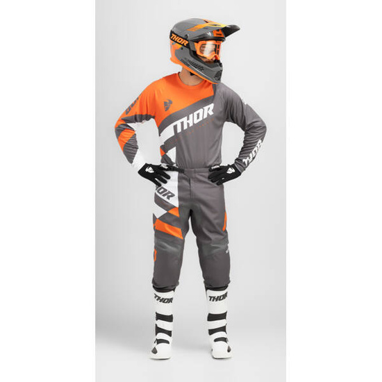 Bluza THOR SECTOR Checker pomarańczowo szara