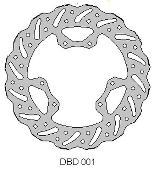 DELTA BRAKING TARCZA HAMULCOWA PRZÓD HONDA CR 125 '95-07, 250 '95-01, CRF 250 '04-14, CRF 450 '02-14 WAVE (240X101X3MM) (6X6,5MM) (NG066)