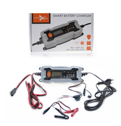 BIKETEC ŁADOWARKA INTELIGENTNA DO AKUMULATORÓW MOTOCYKLOWYCH, SAMOCHODOWYCH, SKUTEROWYCH I QUAD Z AKCESORIAMI 6V/12V VVRLA, AGM, VLA, SLA, EFB, WET, GEL, LEAD-ACID (EL)