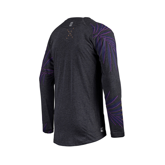 LEATT KOSZULKA ROWEROWA MTB GRAVITY 2.0 JERSEY PALM KOLOR GRAFITOWY ROZMIAR XL