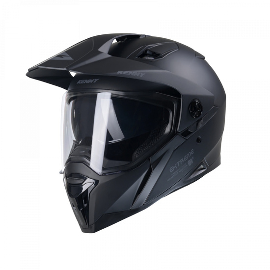 KENNY RACING KASK DUAL ADVENTURE MODEL EXTREME SOLID MATT BLACK KOLOR CZARNY ROZMIAR L (59 - 60 CM)