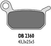 DELTA BRAKING KLOCKI HAMULCOWE KH325 KTM 50/60 TYŁ - ZASTĘPUJĄ DB2360MX-N