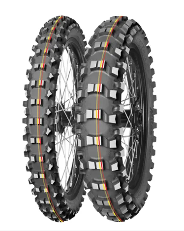 MITAS OPONA 80/100-21 TERRA FORCE-MX SM 51M (CZERWONO-ŻÓŁTY PASEK) TT PRZÓD DOT 2024 (DOT:JVDC) (460089) (ZAMIENNIK:70000274)