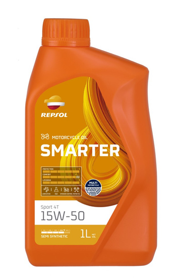 REPSOL OLEJ SILNIKOWY 4T SMARTER SPORT 15W50 1L MA2 PÓŁSYNTETYCZNY (12) - ZASTĘPUJE RP180M51