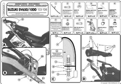 KAPPA STELAŻ KUFRA CENTRALNEGO SUZUKI SV 650 / S (03-08) ( BEZ PŁYTY )