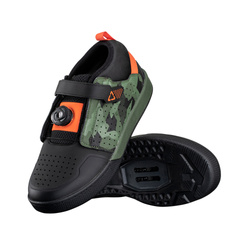 LEATT BUTY ROWEROWE 4.0 CLIP (SPD) PRO SHOE CAMO KOLOR CZARNY/ZIELONY/POMARAŃCZOWY ROZMIAR 44.5 / 28.5 cm