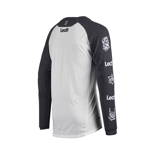 LEATT KOSZULKA ROWEROWA MTB GRAVITY 2.0 JERSEY WHITE KOLOR BIAŁY/GRAFITOWY ROZMIAR S