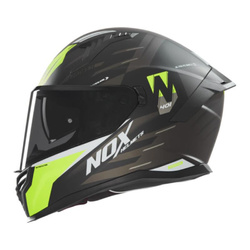 NOX KASK INTEGRALNY (FULL FACE) Z BLENDĄ N401 CROWER KOLOR CZARNY/ŻÓŁTY FLUO MAT ROZMIAR XL