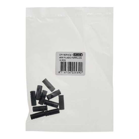 ELVEDES WYPRZEDAŻ KOŃCÓWKA PANCERZA PRZERZUTKI(4.3MM) KOLOR CZARNY OPAKOWANIE 10SZT