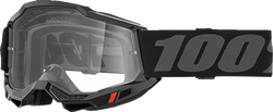 100 PROCENT GOGLE MODEL ACCURI 2 BLACK - CLEAR LENS - KOLOR CZARNY SZYBKA PRZEŹROCZYSTA