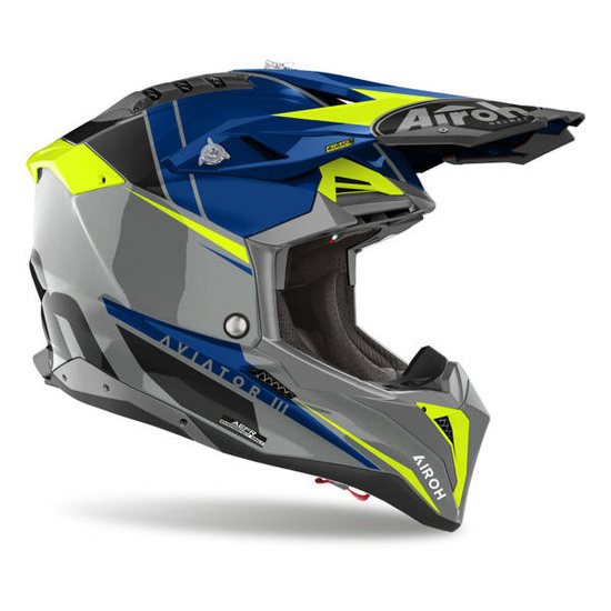 Kask + Gogle gratis, AIROH Aviator 3 Glory niebieski połysk