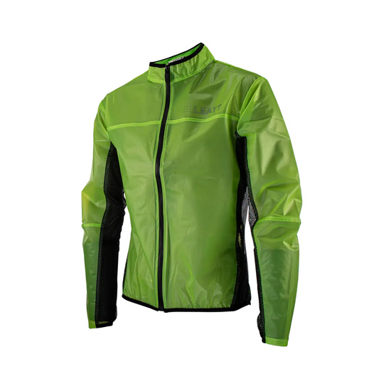 LEATT KURTKA PRZECIWDESZCZOWA MTB ROWEROWA (PÓŁPRZEŹROCZYSTA) JACKET RACECOVER LIME KOLOR ŻÓŁTY ROZMIAR L