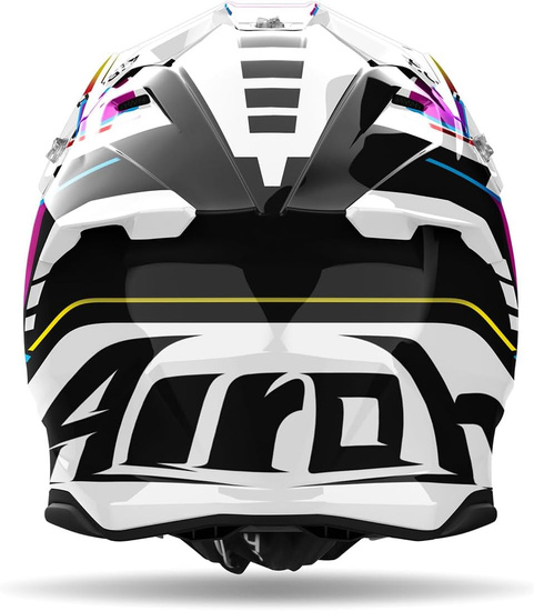 AIROH KASK CROSS / ENDURO / ATV / QUAD TWIST 3 RAINBOW KOLOR BIAŁY/CZARNY/ZÓŁTY/FIOLETOWY ROZMIAR M