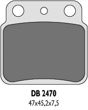 DELTA BRAKING KLOCKI HAMULCOWE KH137 LTZ400 / LTR450 TYŁ - ZASTĘPUJĄ DB2470MX-D ORAZ DB2470QD-D