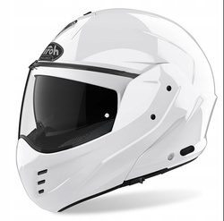 AIROH PROMOCJA KASK SZCZĘKOWY (FLIP UP) MATHISSE 3 KOLOR BIAŁY POŁYSK ROZMIAR M (SZCZĘKA DO TYŁU)