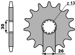 PBR ZĘBATKA PRZEDNIA 2090 18 18NC TRIUMPH 900/955/1050/1200 (JTF1180.18) (ŁAŃC. 530)