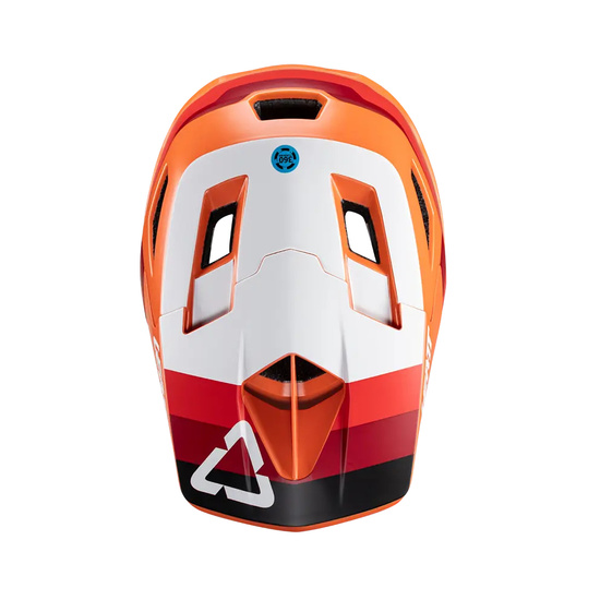 LEATT KASK ROWEROWY MTB GRAVITY 4.0 V24 HELMET FLAME KOLOR POMARAŃCZOWY/BORDOWY/BIAŁY ROZMIAR S (55-56 cm)