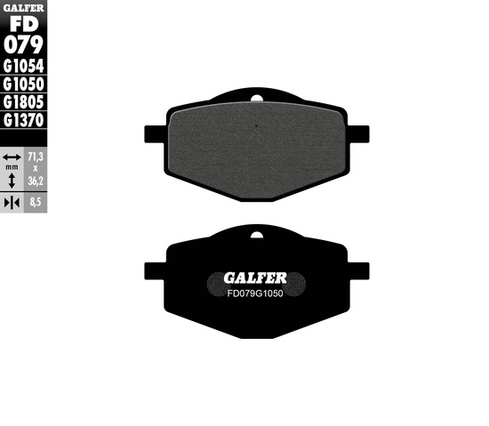 GALFER KLOCKI HAMULCOWE KH101 PÓŁMETALICZNE SCOOTER