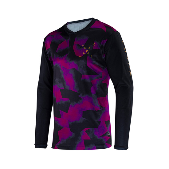 LEATT KOSZULKA ROWEROWA MTB GRAVITY 3.0 JERSEY PURPLE KOLOR FIOLETOWY/CZARNY ROZMIAR M