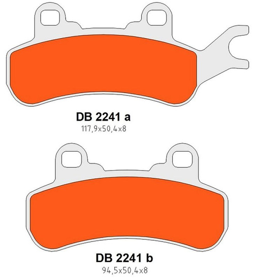 DELTA BRAKING KLOCKI HAMULCOWE KH682 TYŁ/PRZÓD LEWY CAN-AM DEFENDER/TRAXTER 800 '16-'21, MAVERIC 800/900 '18-'21, COMMANDER 1000 '21-'22