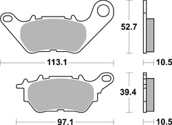SBS KLOCKI HAMULCOWE KH662 STREET STANDART CERAMIC PASUJE DO: YAMAHA YZF-R25 '15-'20, YZF-R3 '15-'20, MT-03 '16-'20, MT-25 '16-'20 TYŁ