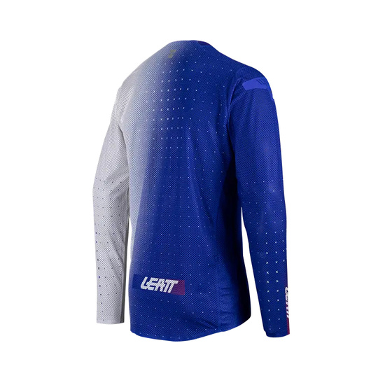 LEATT KOSZULKA ROWEROWA (DZIECIĘCA) MTB GRAVITY 4.0 JUNIOR JERSEY ULTRABLUE KOLOR NIEBIESKI/BIAŁY ROZMIAR XL (150-160cm)