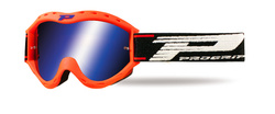 PROGRIP GOGLE PG3101-153 FL ATZAKI KID DZIECIĘCE KOLOR POMARAŃCZOWY FLUO (SZYBA PG3146 NIEBIESKA LUSTRZANA DWUWARSTWOWA, NO FOG, ANTI UV) (PG3101/1) (3101-153 FL)