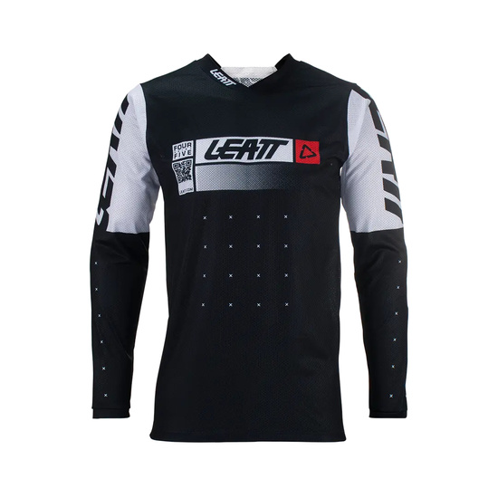 LEATT KOSZULKA MOTO 4.5 LITE JERSEY BLACK KOLOR CZARNY/BIAŁY ROZMIAR S