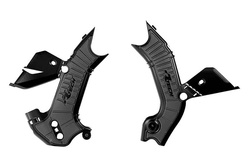 RACETECH (RTECH) 2024/12 OSŁONY RAMY KAWASAKI KXF 450 '24-'25, KXF 250 '25 KOLOR CZARNY