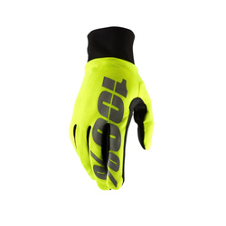 100 PROCENT RĘKAWICE ZIMOWE CROSS/ENDURO MODEL HYDROMATIC NEON YELLOW (WODOODPORNE) KOLOR ŻÓŁTY FLUO ROZMIAR S STARY KOD: 10011-004-10