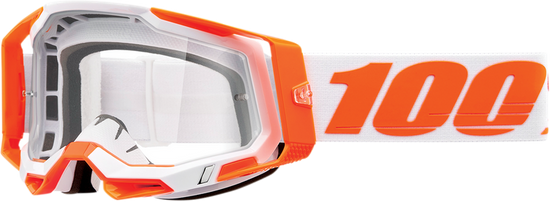 Gogle 100% Racecraft 2 Orange Szyba Lustrzana + Przezroczysta