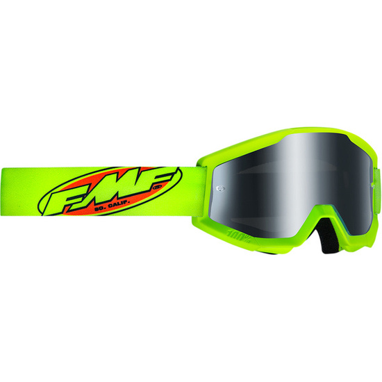 Gogle FMF PowerCore SAND Zielone fluo, szyba lustrzana przyciemniana