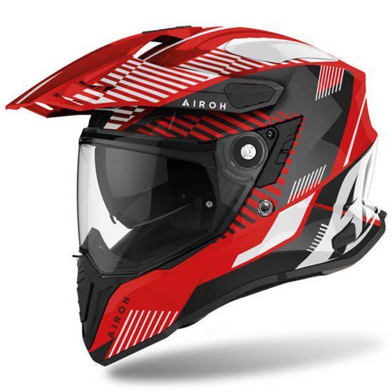 Kask AIROH Commander Boost czerwono czarny połysk