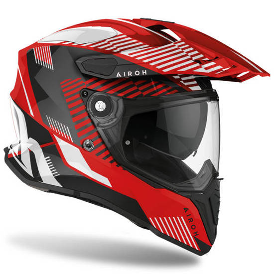 Kask AIROH Commander Boost czerwono czarny połysk