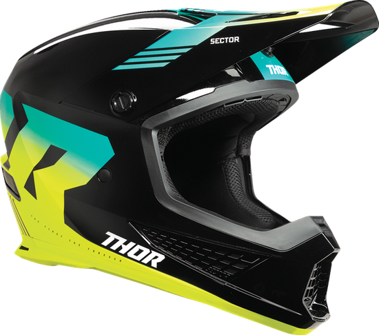 Kask THOR Sector 2 Carve czarny fluo