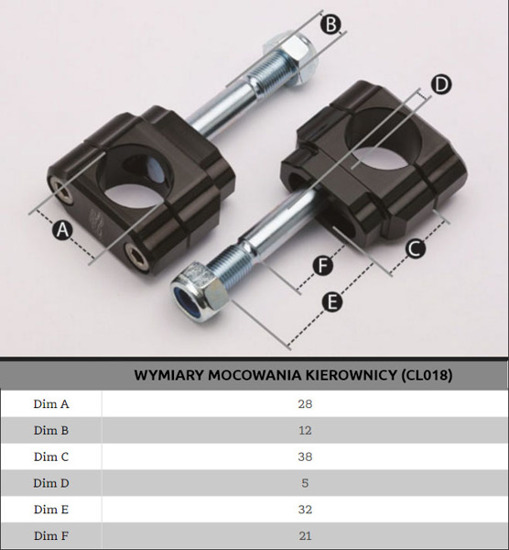 Mocowanie Kierownicy RENTHAL BAR MOUNTS 28mm i 5mm Offset  YAMAHA 2005